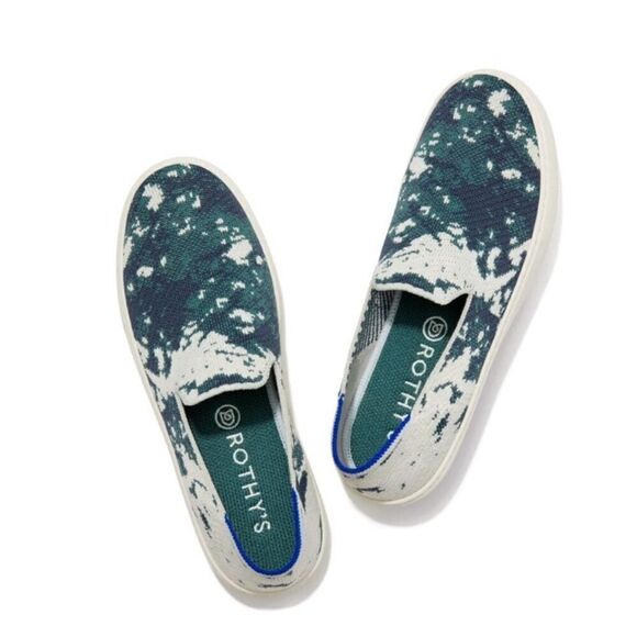 Rothy's The Sneaker in Sea Green Print size 10.5 - Picture 1 of 11